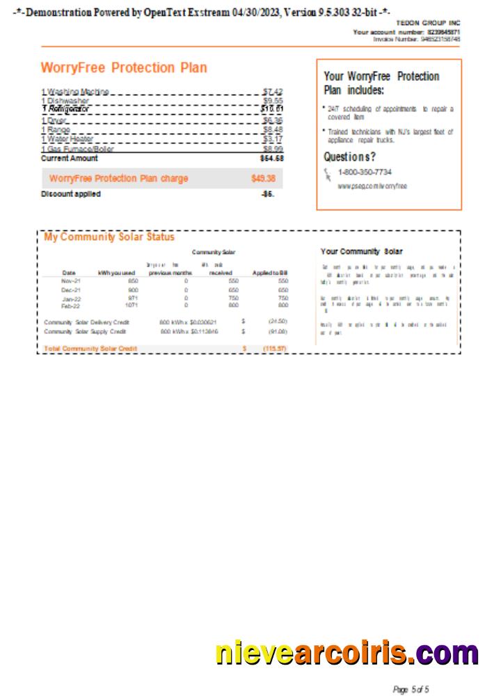New York PSEG utility business bill, page 5